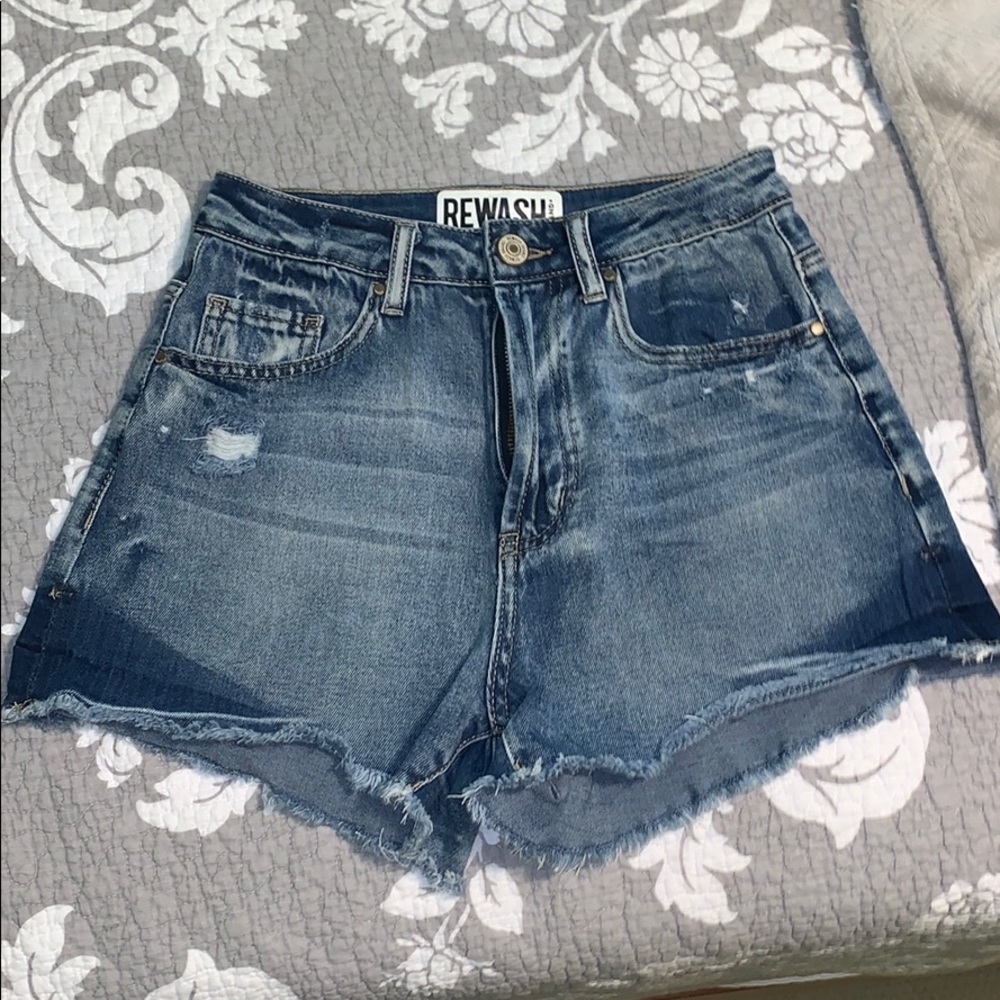 high waisted jean shorts